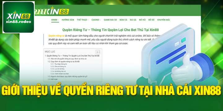 Tầm quan trọng khi sử dụng quyền riêng tư xin88